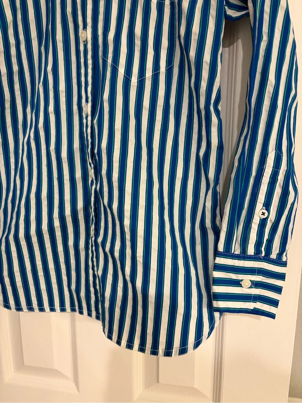 J.Crew Classic Fit Blue Stripe Button Down Shirt NWT 00